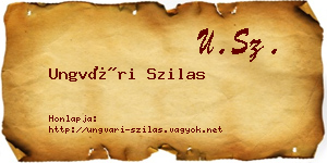 Ungvári Szilas névjegykártya